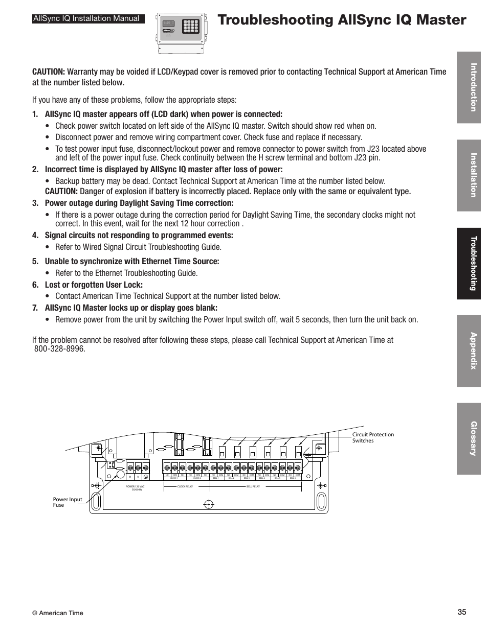 Troubleshooting gps, Troubleshooting allsync iq master | American Time AllSync IQ User Manual | Page 35 / 57