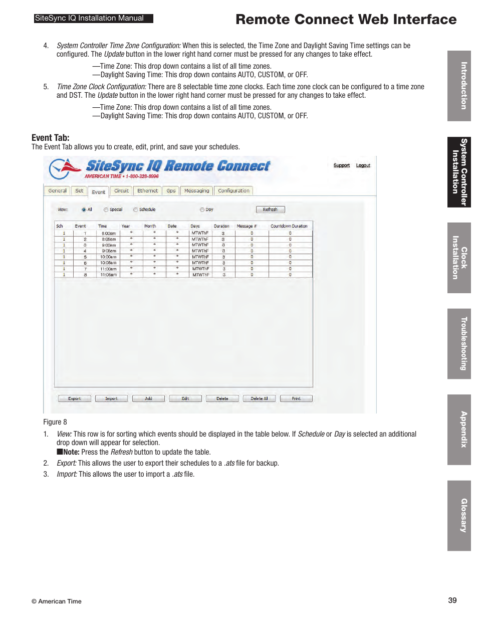 Remote connect web interface | American Time SiteSync IQ User Manual | Page 39 / 81