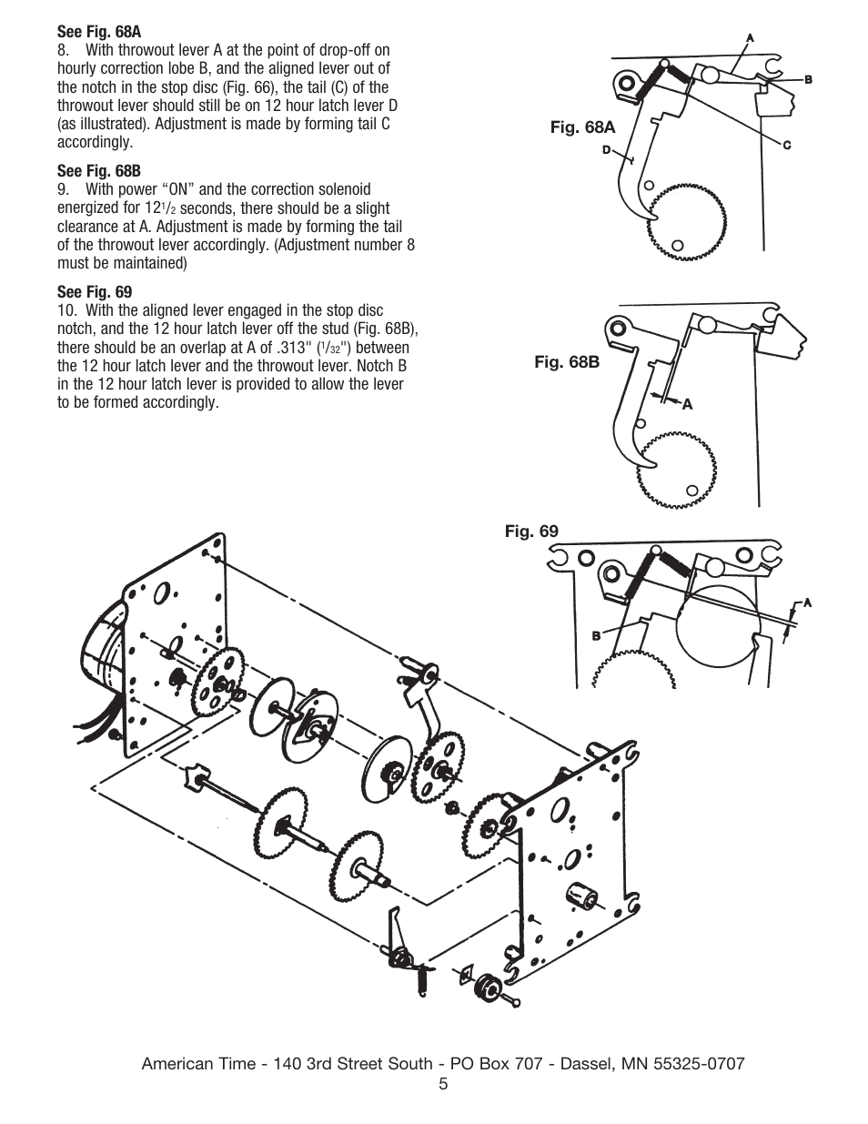 American Time Synchronous Wired and Electronic Movement User Manual | Page 5 / 6
