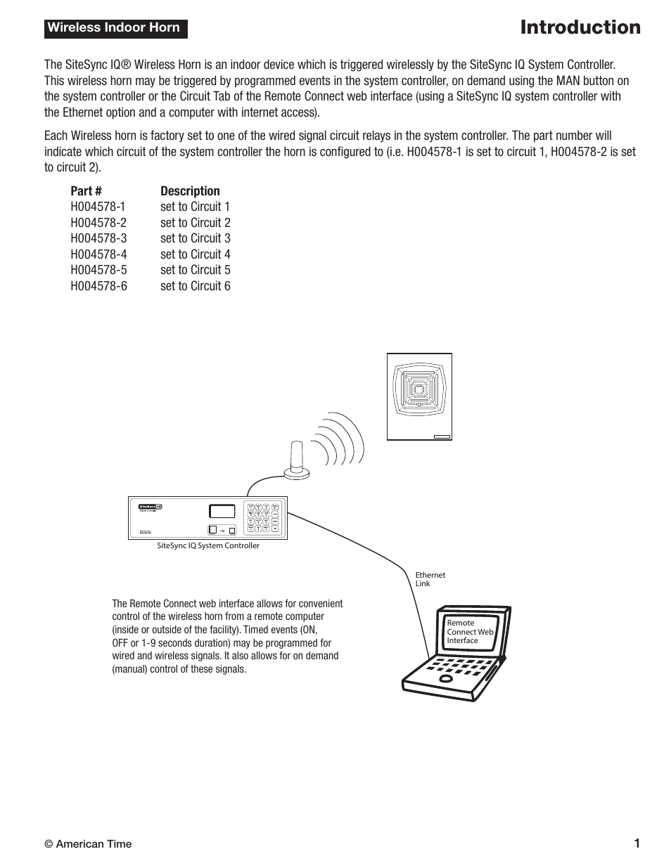 Introduction | American Time Wireless Indoor Horn User Manual | Page 3 / 6