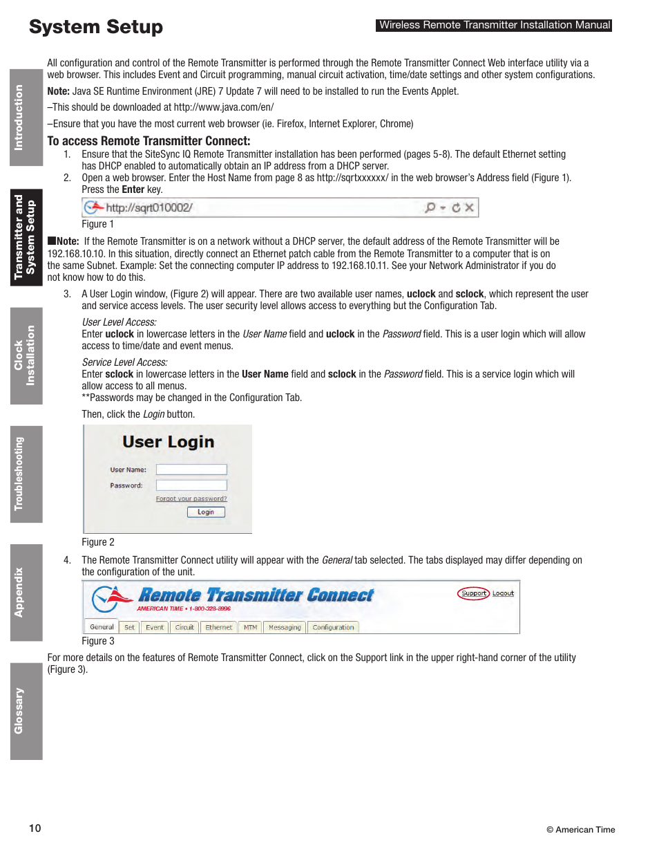 System setup | American Time Wireless Remote Transmitter User Manual | Page 10 / 39