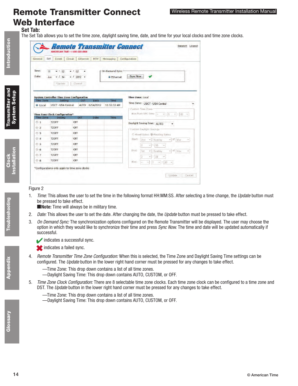 Remote transmitter connect web interface | American Time Wireless Remote Transmitter User Manual | Page 14 / 39