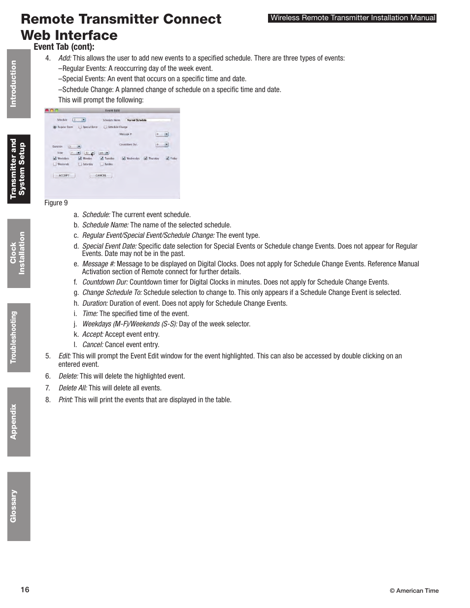 Remote transmitter connect web interface | American Time Wireless Remote Transmitter User Manual | Page 16 / 39