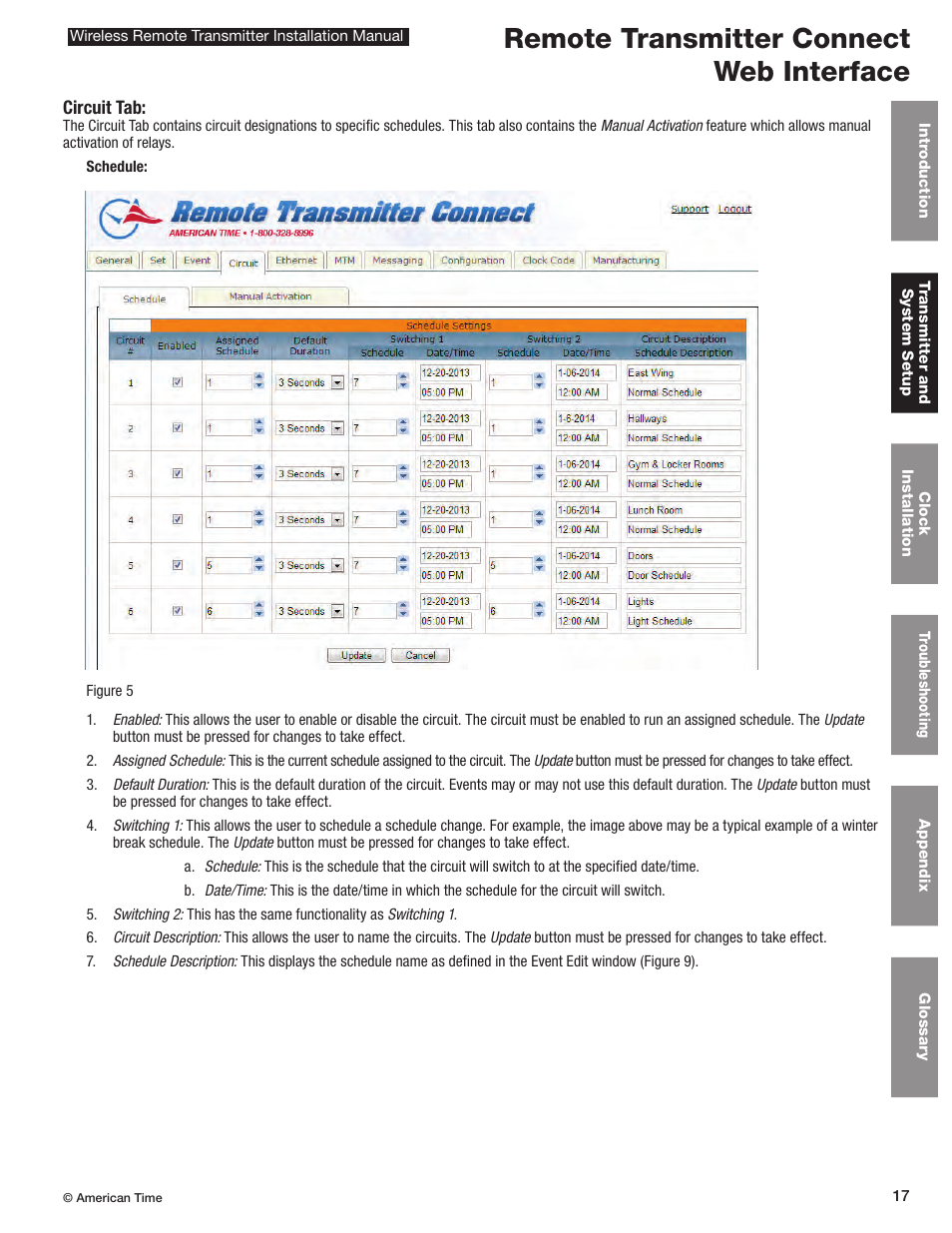 Remote transmitter connect web interface | American Time Wireless Remote Transmitter User Manual | Page 17 / 39