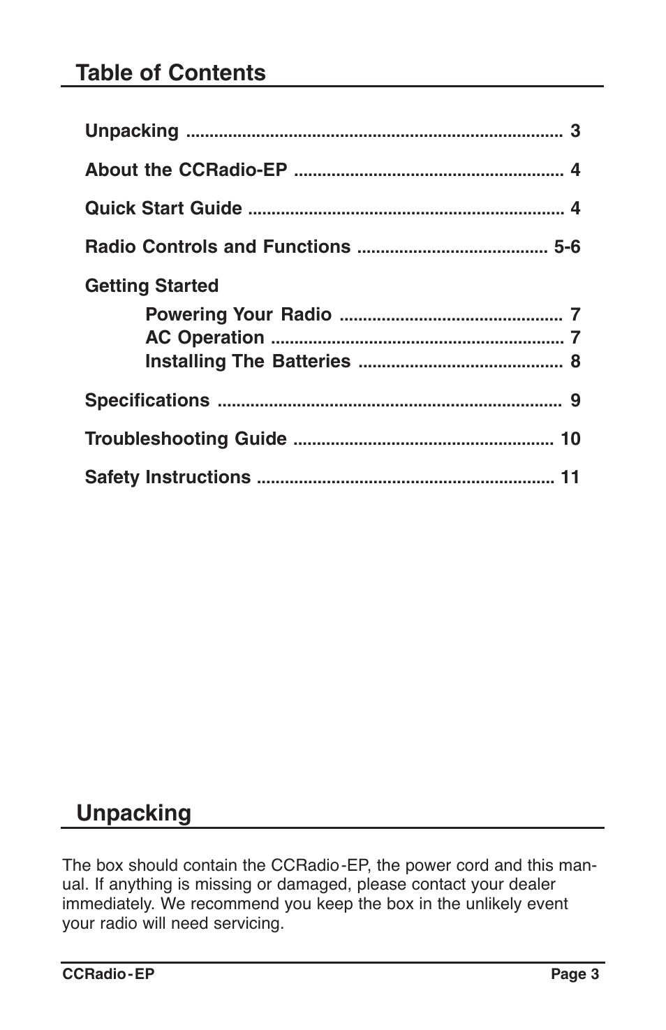 C. Crane Radio User Manual | Page 3 / 12