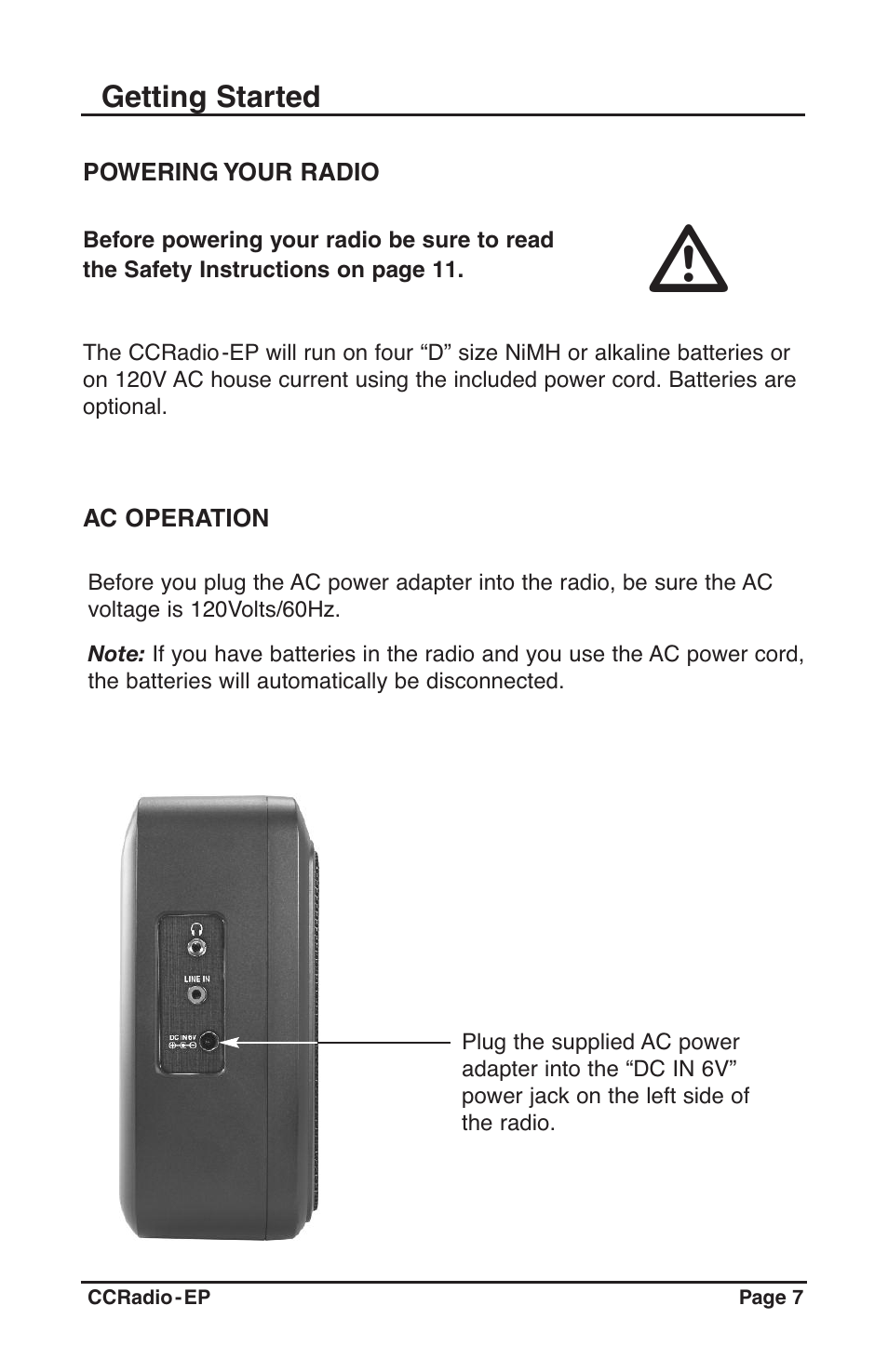 Getting started | C. Crane Radio User Manual | Page 7 / 12