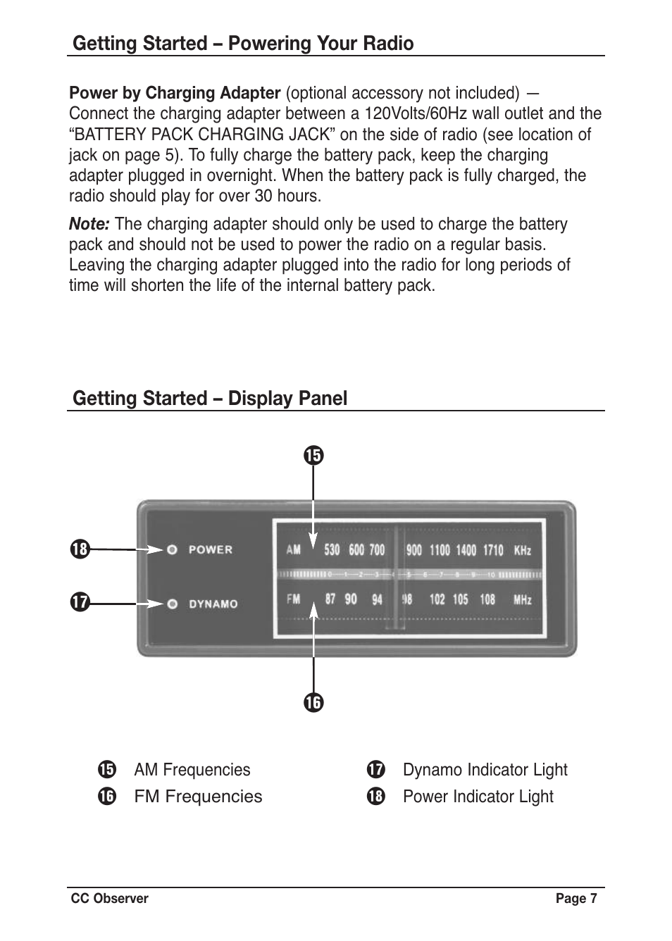 Er t y | C. Crane CC Observer User Manual | Page 7 / 12