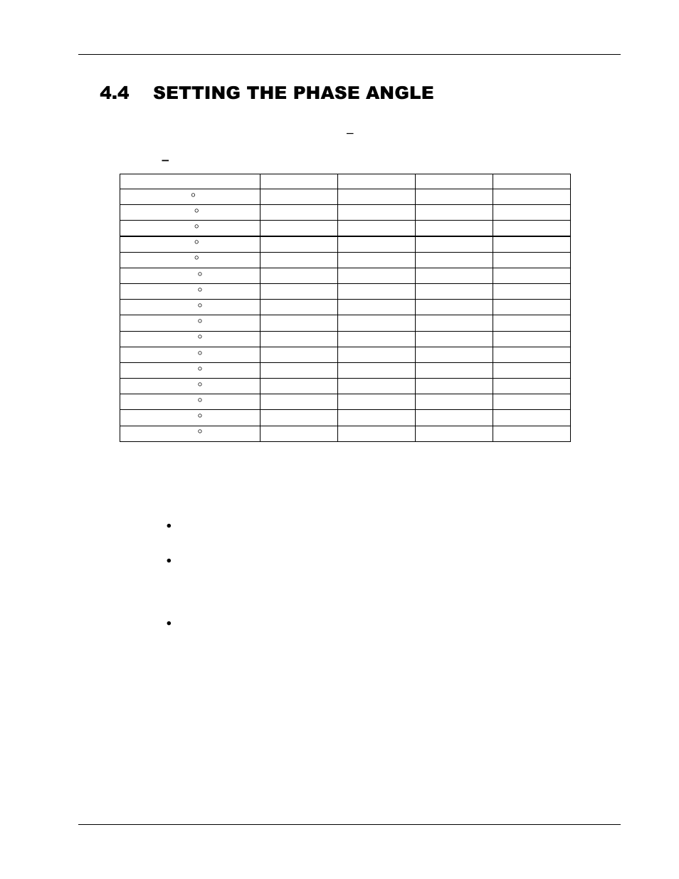Setting the phase angle -8, 4 setting the phase angle | AMETEK CW-M User Manual | Page 40 / 48