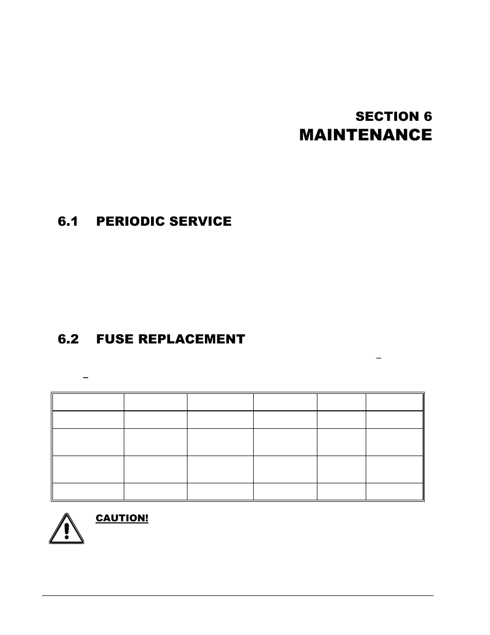 Maintenance -1, Periodic service -1, Fuse replacement -1 | Maintenance, 1 periodic service, 2 fuse replacement | AMETEK CW-M User Manual | Page 47 / 48