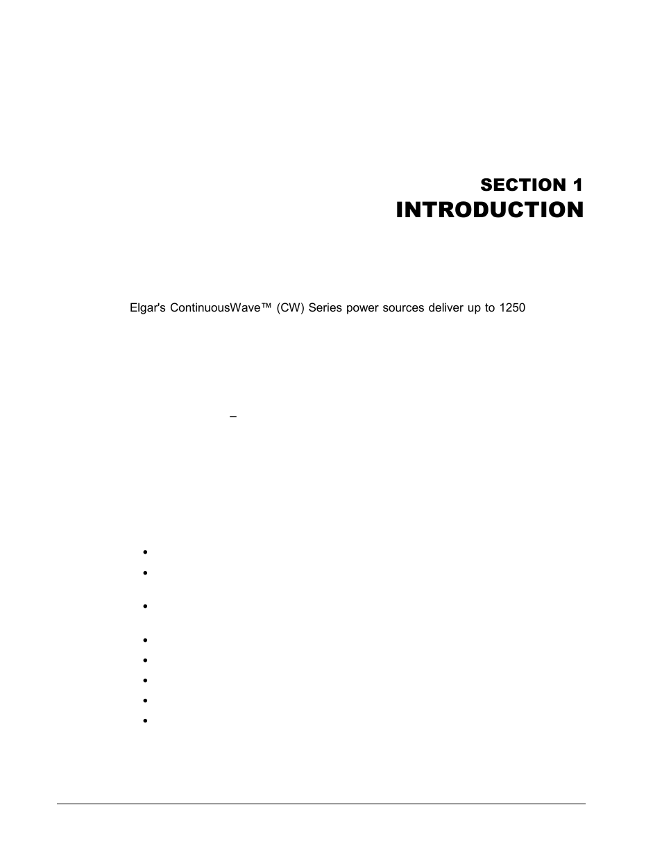 Introduction -1, Introduction | AMETEK CW-M User Manual | Page 9 / 48