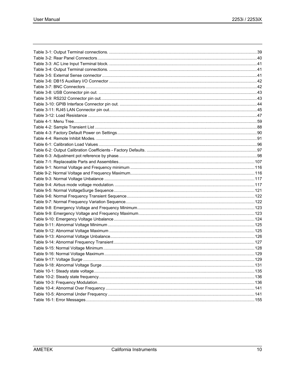 AMETEK Compact IX 2253 User Manual | Page 10 / 157