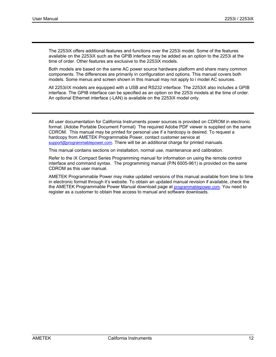 AMETEK Compact IX 2253 User Manual | Page 12 / 157