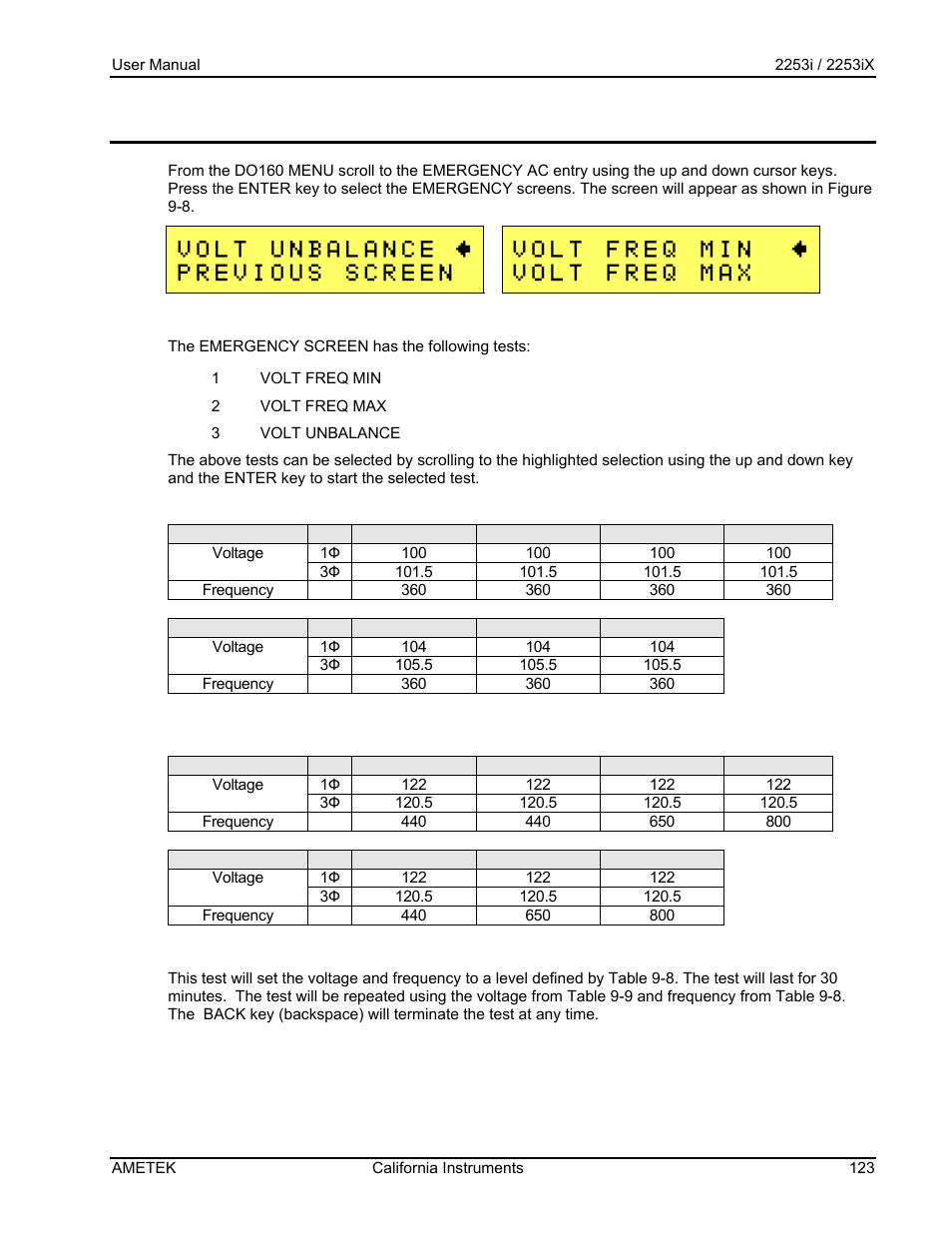 AMETEK Compact IX 2253 User Manual | Page 123 / 157