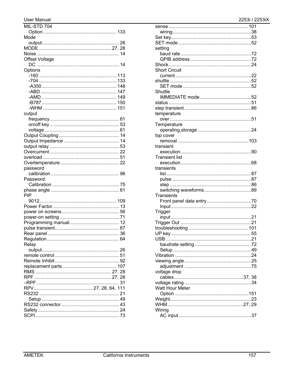 AMETEK Compact IX 2253 User Manual | Page 157 / 157