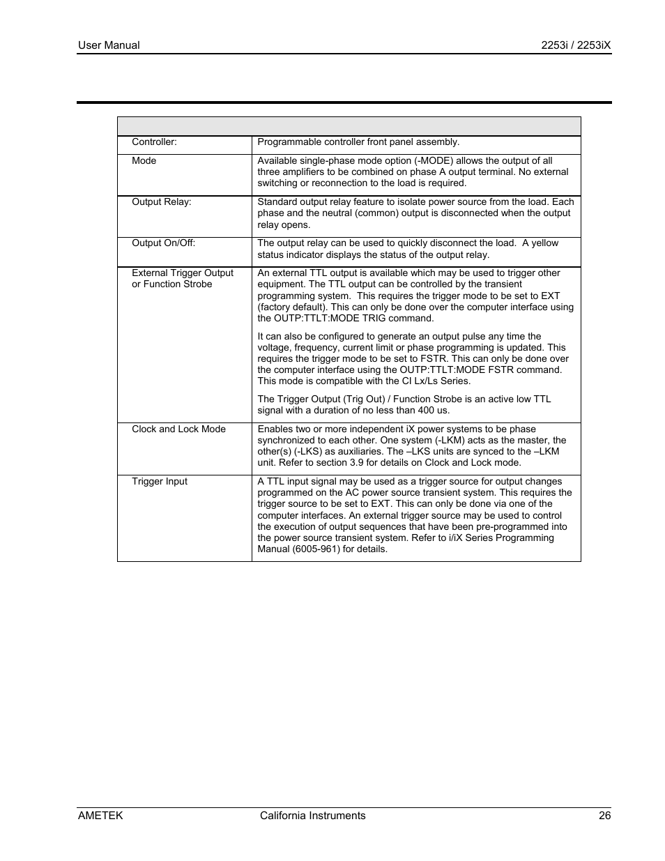 6 special features | AMETEK Compact IX 2253 User Manual | Page 26 / 157