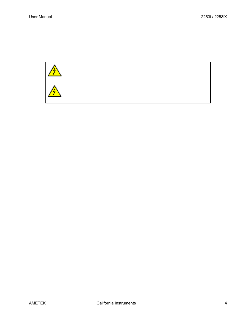 Important safety instructions | AMETEK Compact IX 2253 User Manual | Page 4 / 157