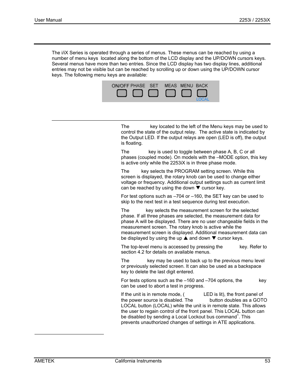AMETEK Compact IX 2253 User Manual | Page 53 / 157