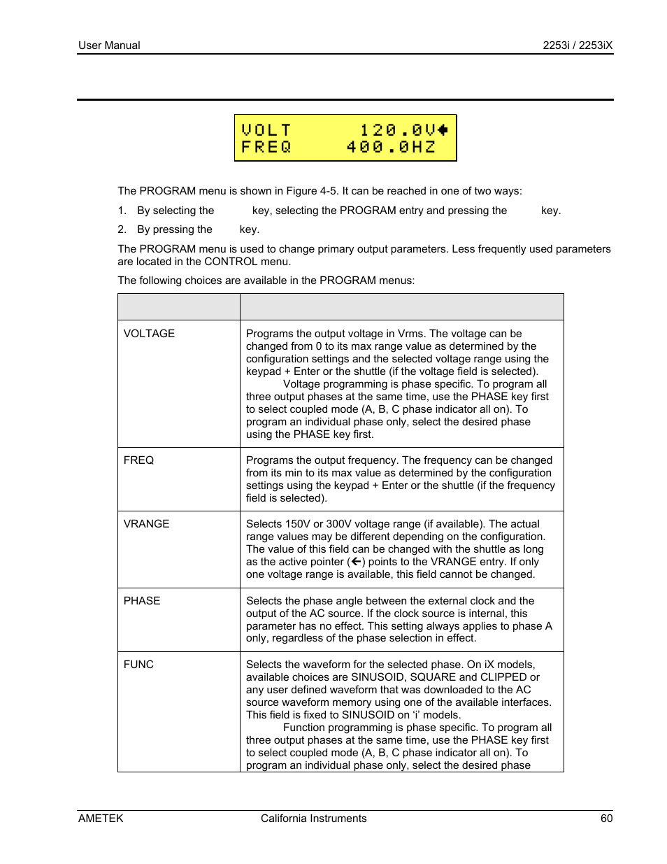 AMETEK Compact IX 2253 User Manual | Page 60 / 157