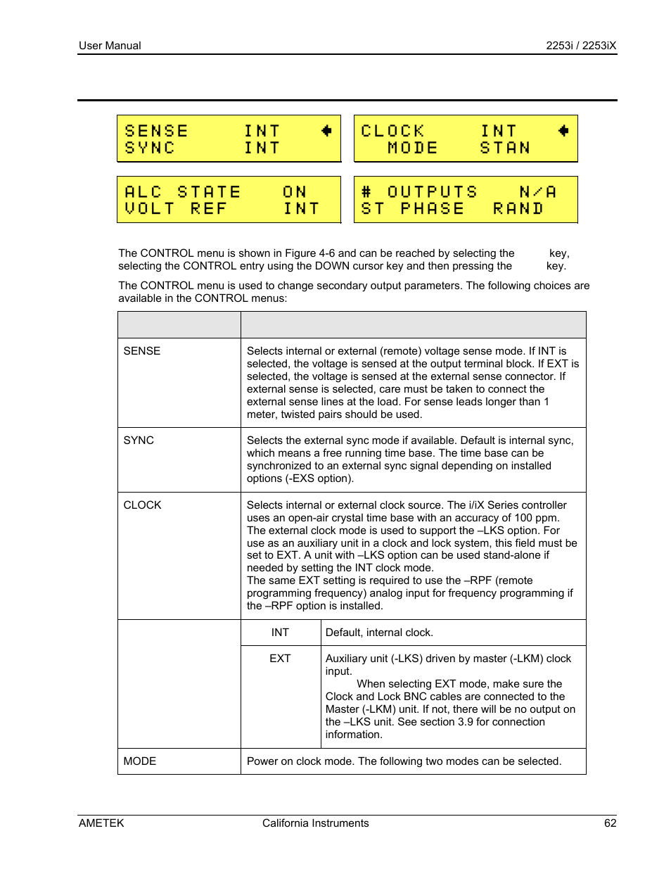 AMETEK Compact IX 2253 User Manual | Page 62 / 157