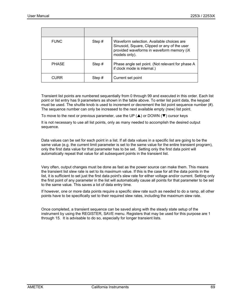 AMETEK Compact IX 2253 User Manual | Page 69 / 157