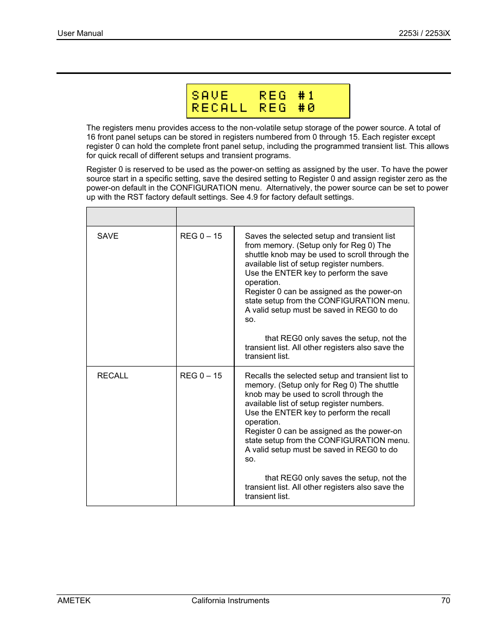 AMETEK Compact IX 2253 User Manual | Page 70 / 157