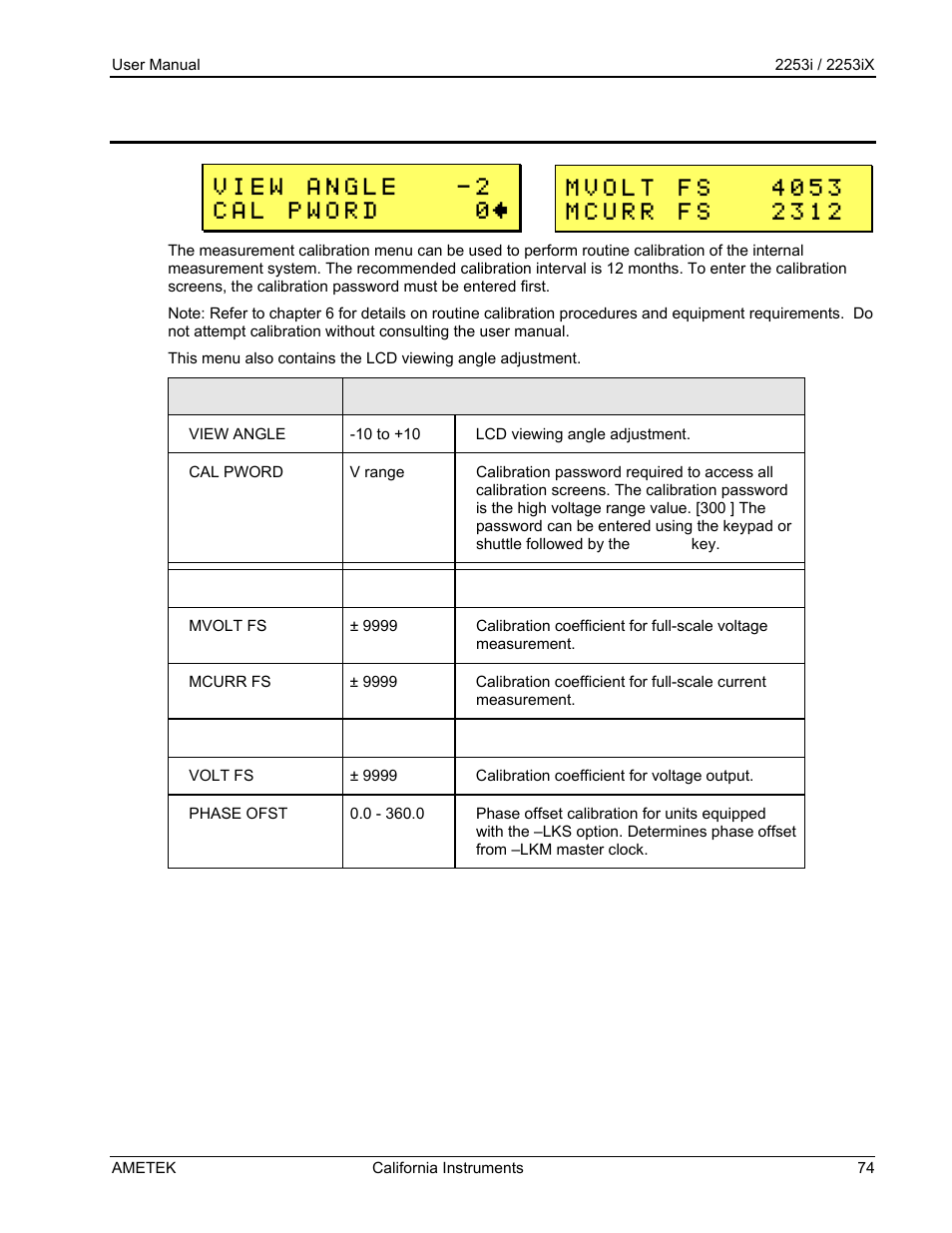 AMETEK Compact IX 2253 User Manual | Page 74 / 157