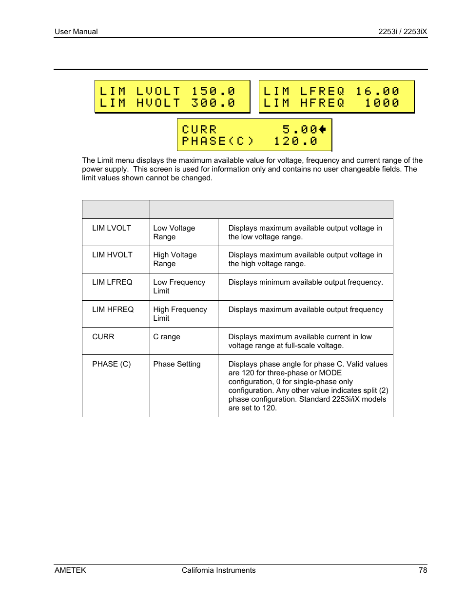 AMETEK Compact IX 2253 User Manual | Page 78 / 157