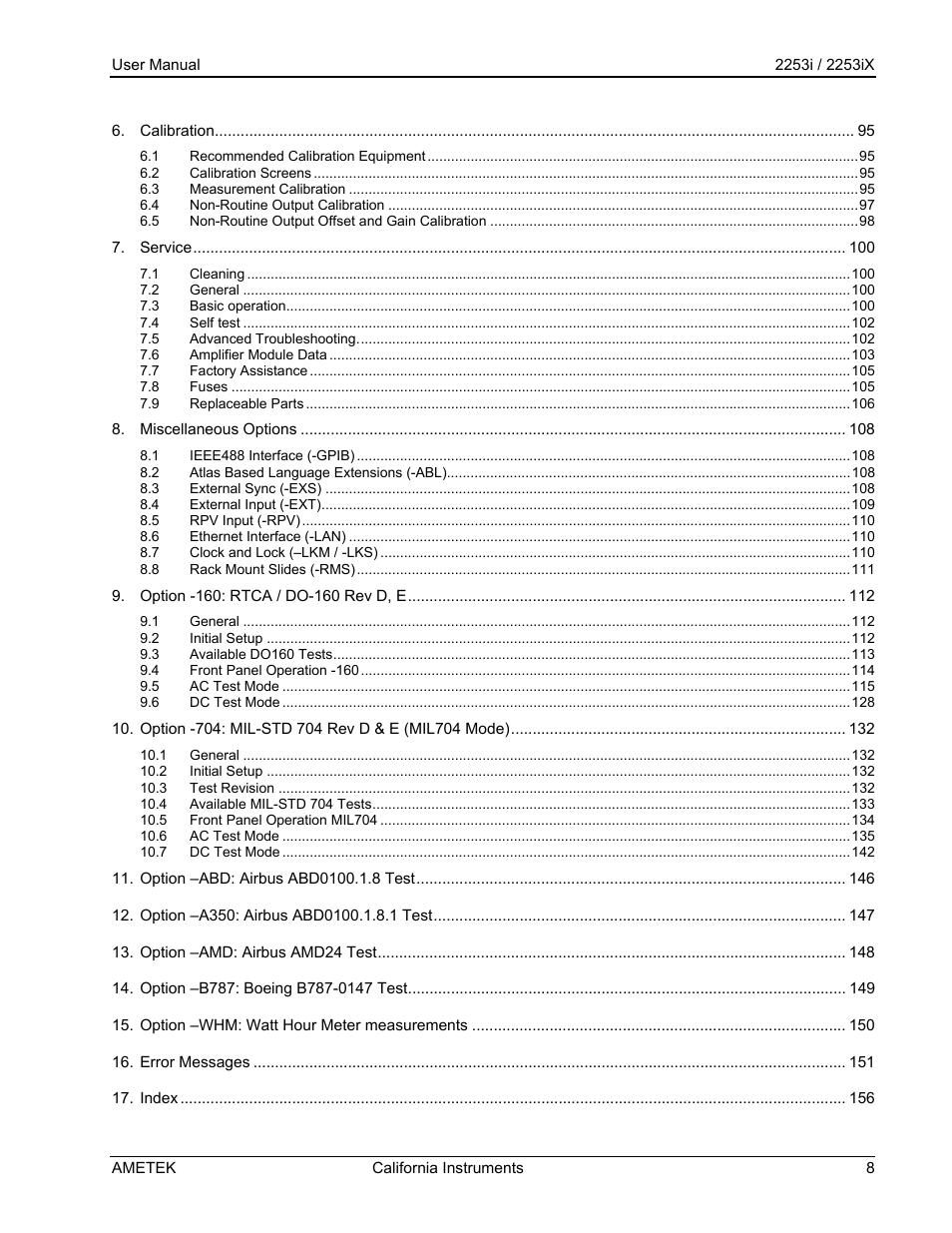 AMETEK Compact IX 2253 User Manual | Page 8 / 157