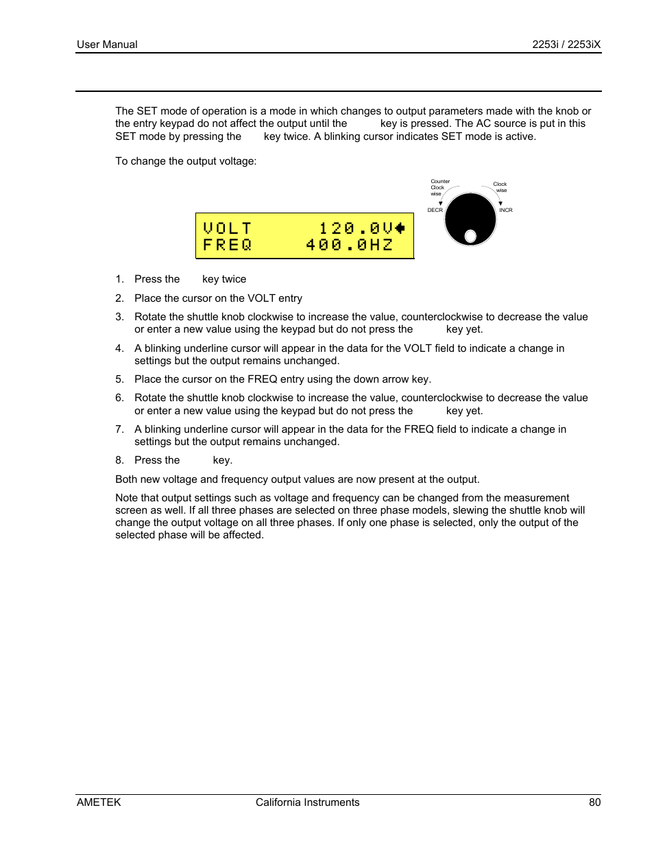 AMETEK Compact IX 2253 User Manual | Page 80 / 157