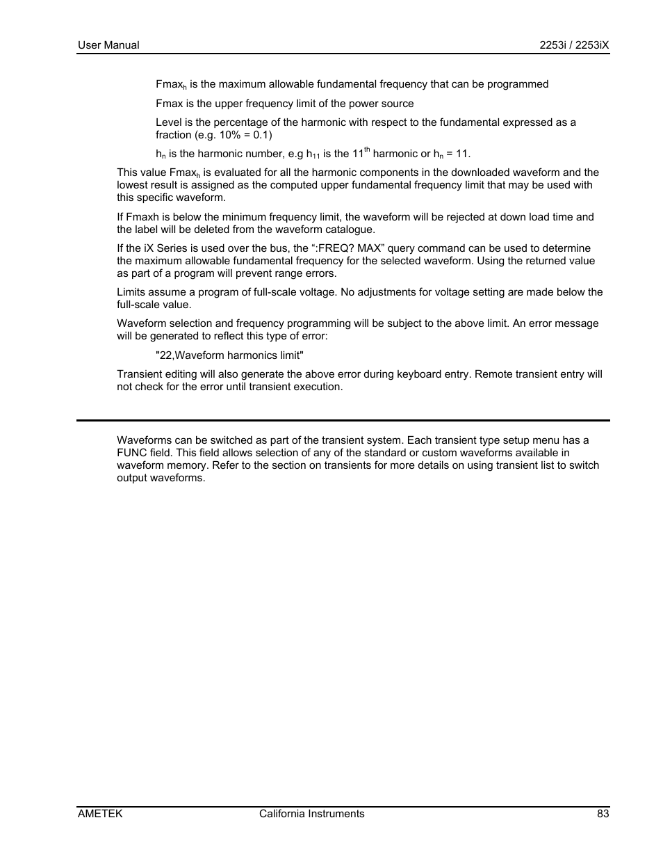 AMETEK Compact IX 2253 User Manual | Page 83 / 157