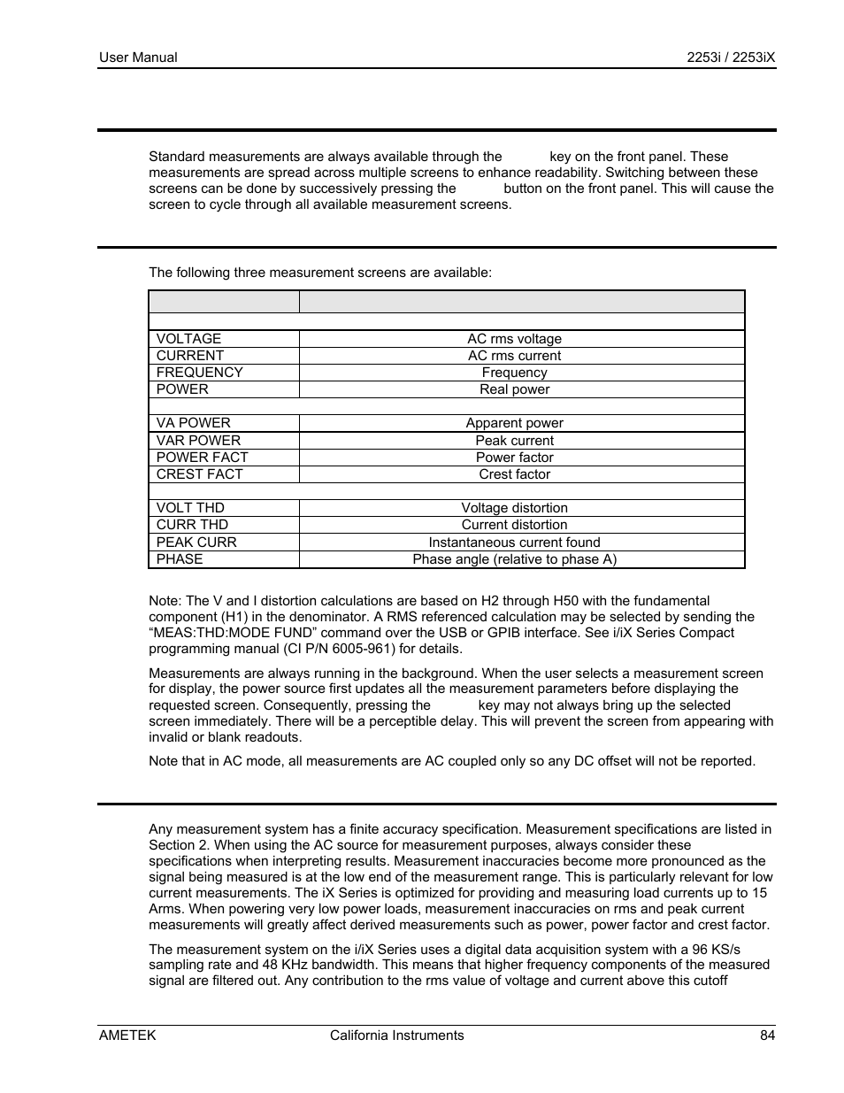 AMETEK Compact IX 2253 User Manual | Page 84 / 157