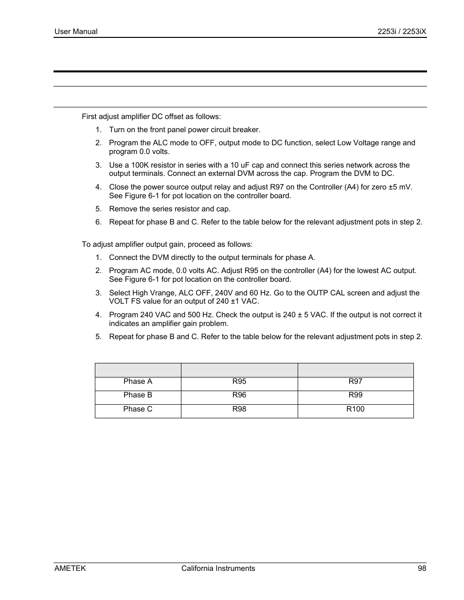 AMETEK Compact IX 2253 User Manual | Page 98 / 157