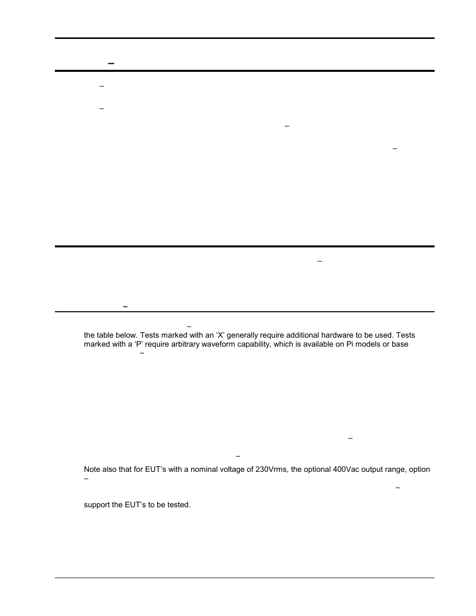 Test coverage, Mx series –a350 option limitations, Option | A350: airbus a350 (abd0100.1.8.1) test, rev b | AMETEK Compact i/iX Series Software Manual User Manual | Page 127 / 203