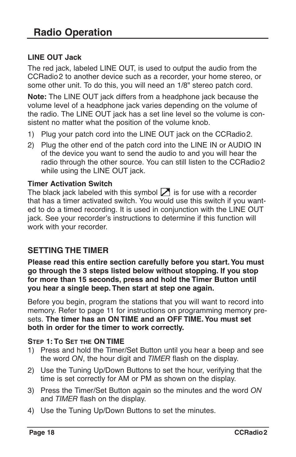 18_manual_ccradio2_rev1.4, Radio operation | C. Crane CC Radio 2 User Manual | Page 18 / 32