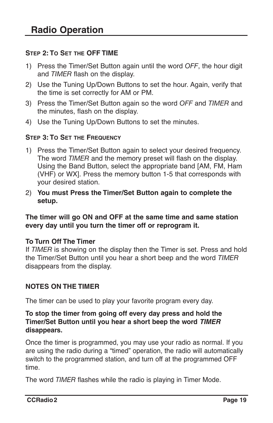 19_manual_ccradio2_rev1.4, Radio operation | C. Crane CC Radio 2 User Manual | Page 19 / 32