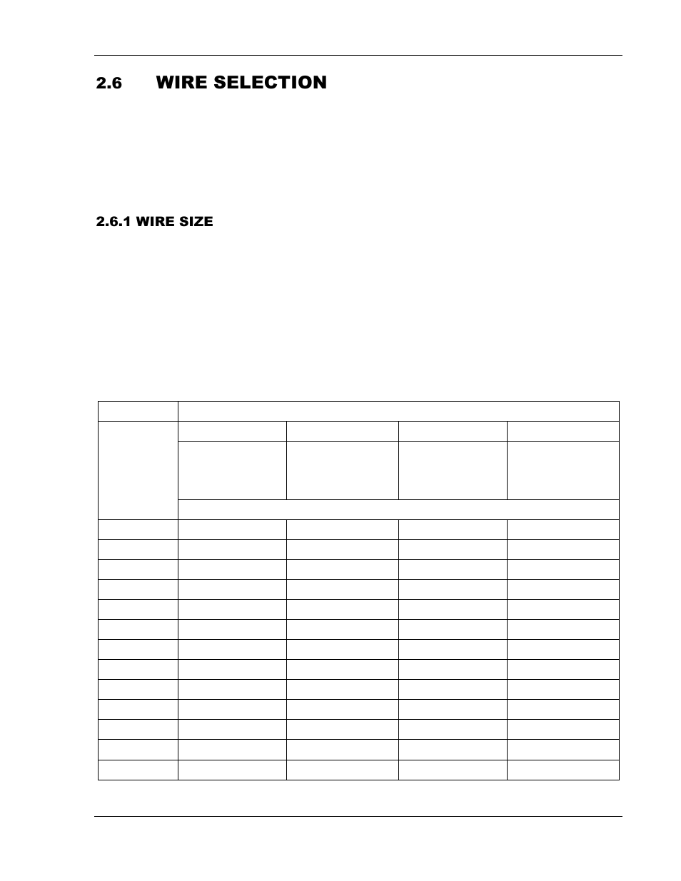 Wire selection | AMETEK ASD Series User Manual | Page 31 / 120