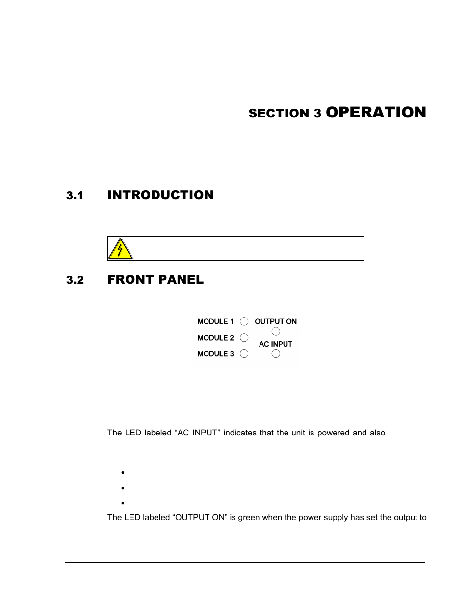 Operation, Introduction, Front panel | AMETEK ASD Series User Manual | Page 39 / 120