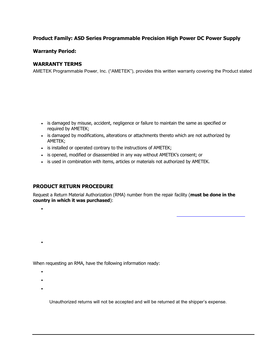 AMETEK ASD Series User Manual | Page 9 / 120