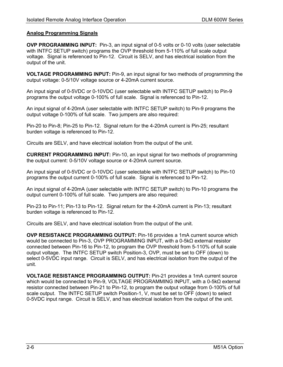 AMETEK DLM 600W Series Programming Manual User Manual | Page 18 / 24