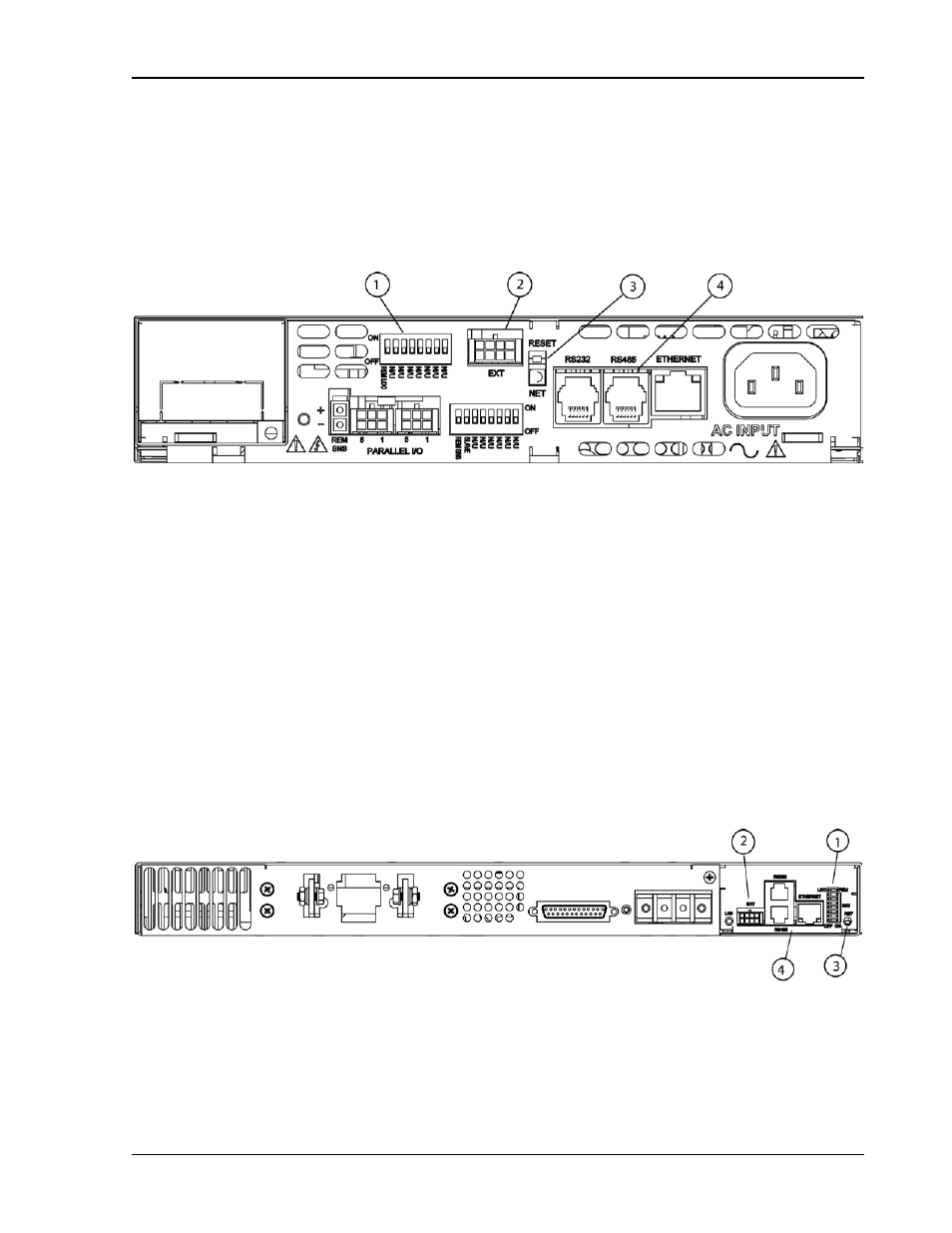 2 rear panel, 1 m130 (master) option, Rear panel -5 | M130 (master) option -5, Ee figure, 2, figure 2-3 | AMETEK M130 User Manual | Page 23 / 99