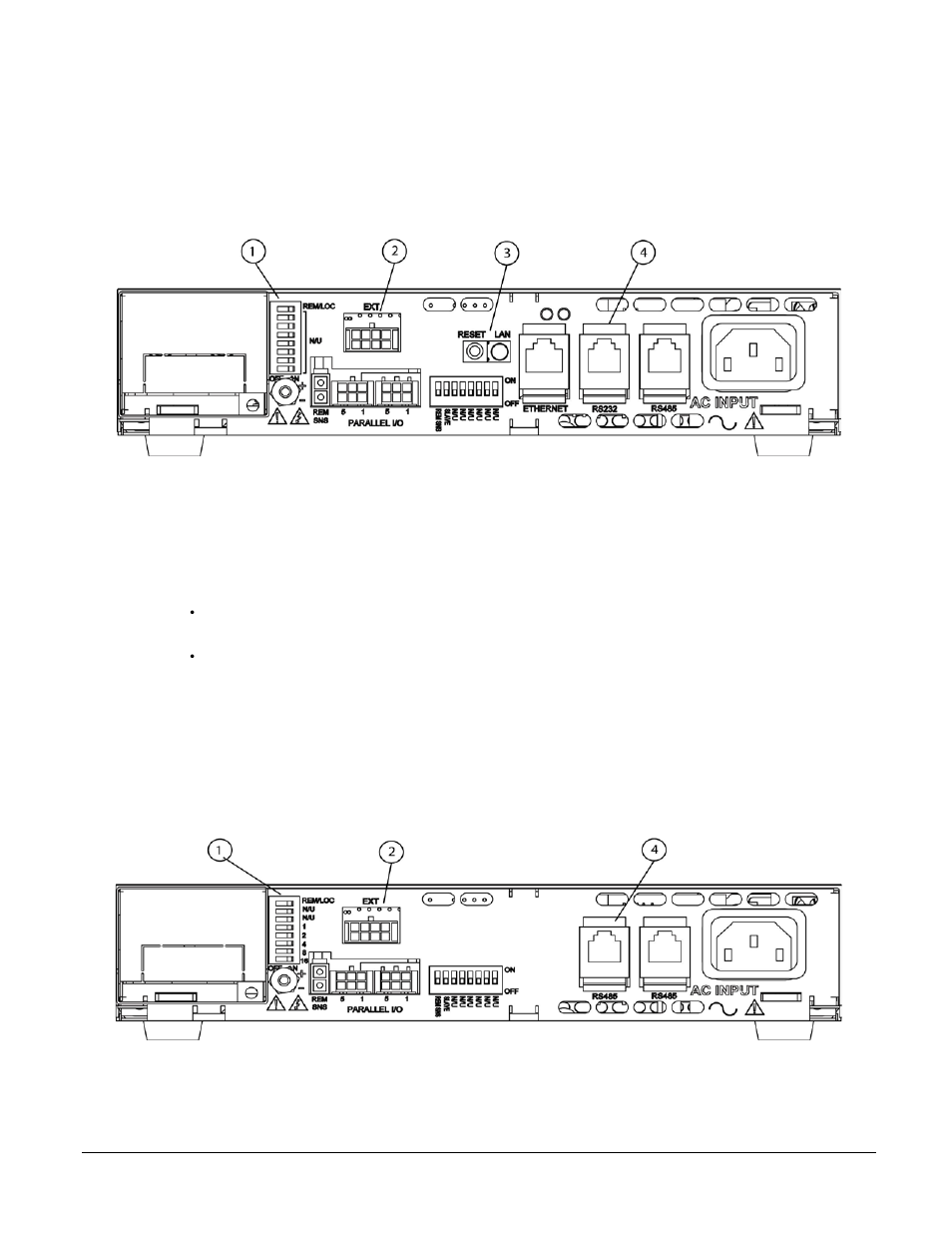 4 rear panel m130/m131 with m6 option | AMETEK DLM600 Series User Manual | Page 7 / 16