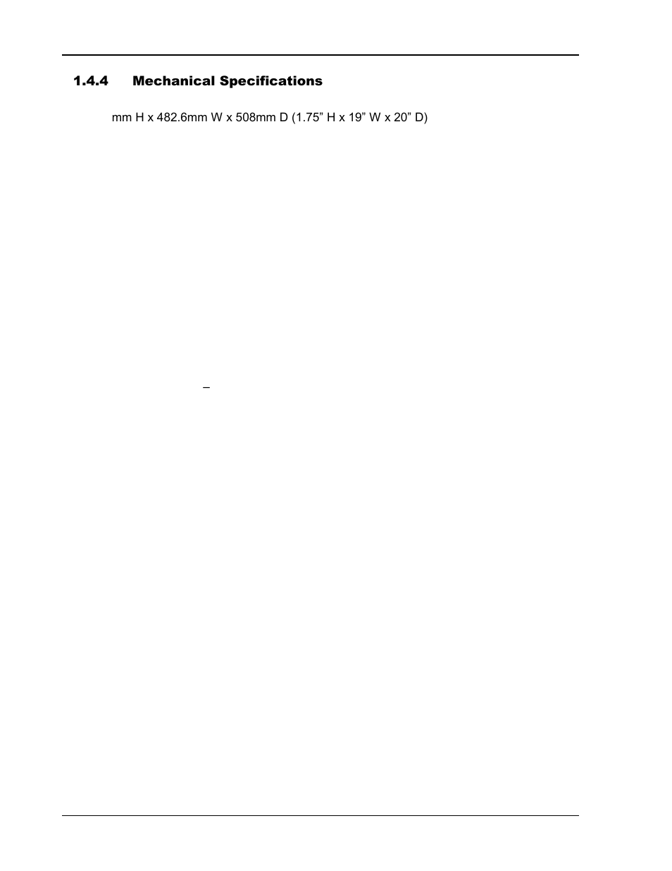 Mechanical specifications -6 | AMETEK DCS-E 1KW Series User Manual | Page 22 / 65