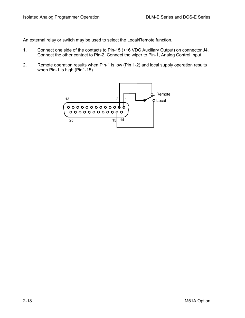 12 local/remote application | AMETEK DCS-E 1kW Series Programming Manual User Manual | Page 30 / 32