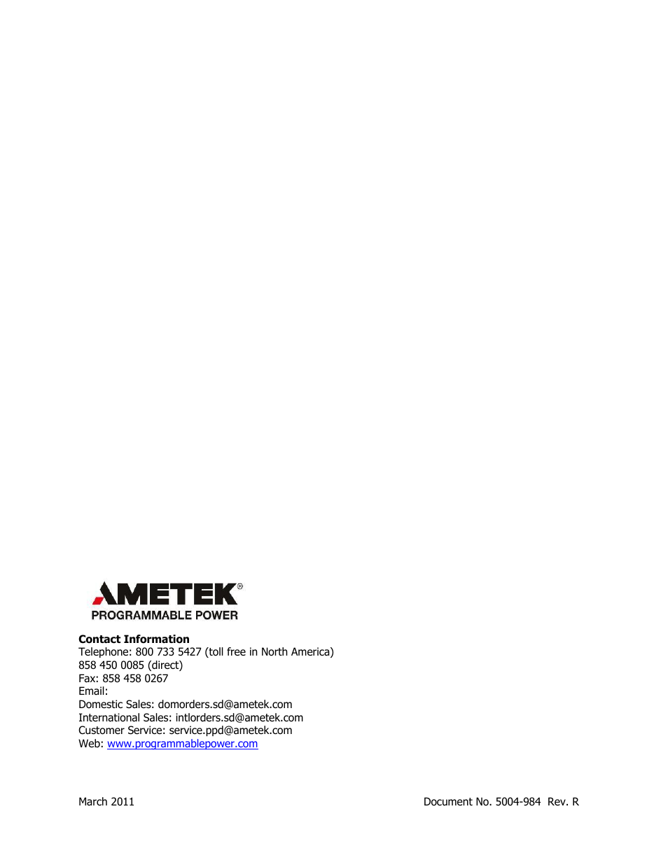 AMETEK CTS 3.0 User Manual | 166 pages