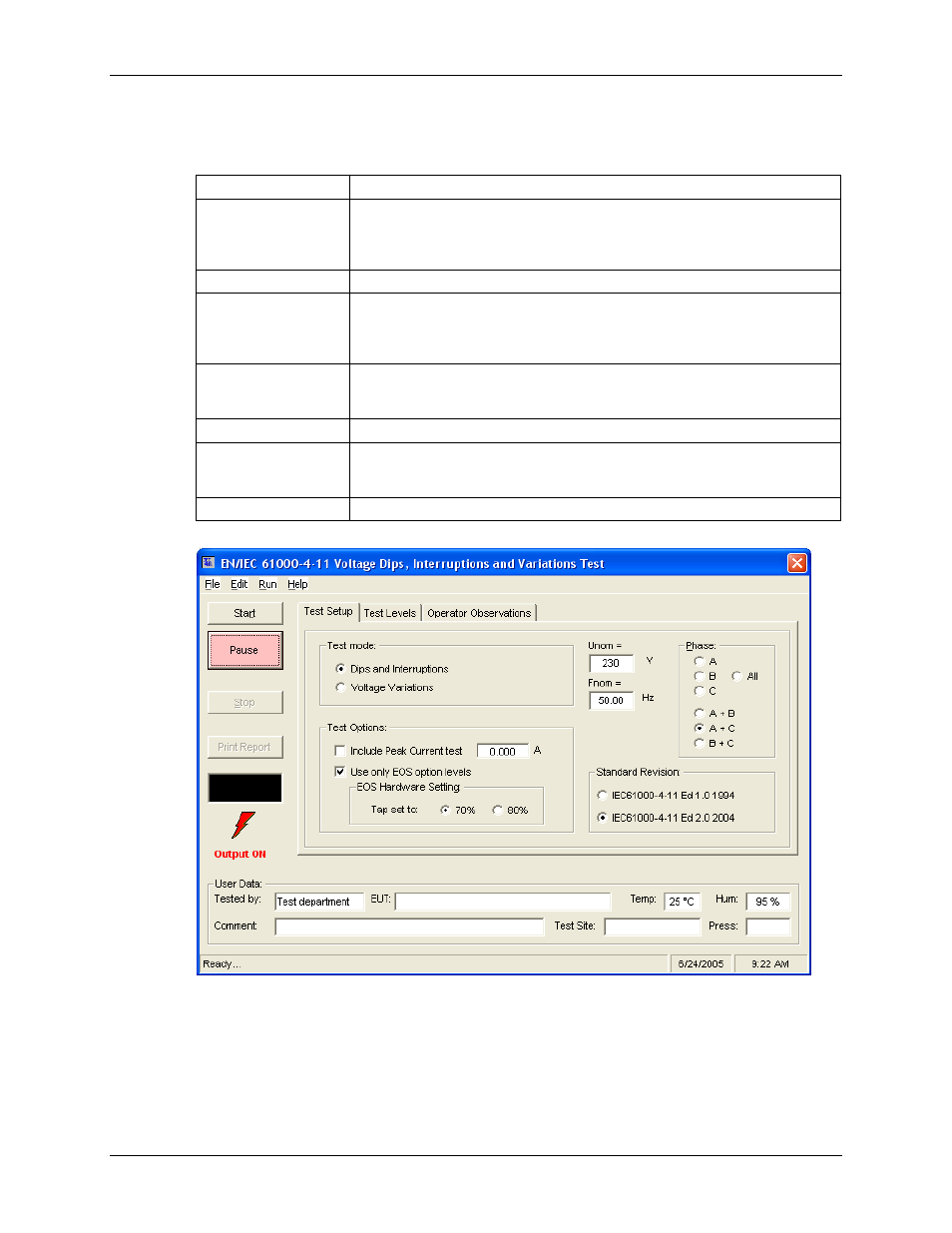 Test setup | AMETEK CTS 3.0 User Manual | Page 99 / 166