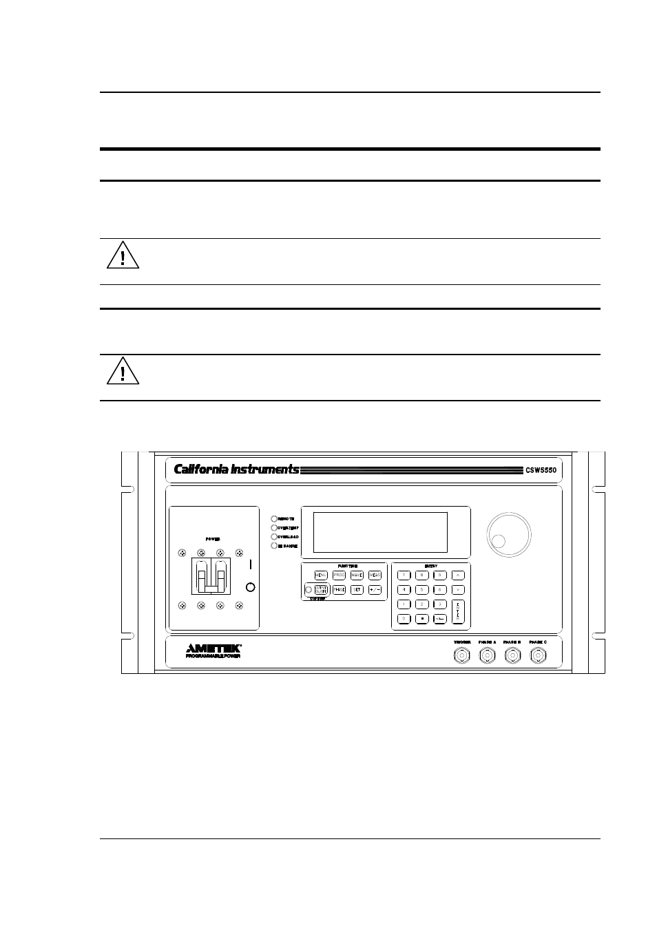 Unpacking and installation | AMETEK CSW Series User Manual | Page 31 / 174