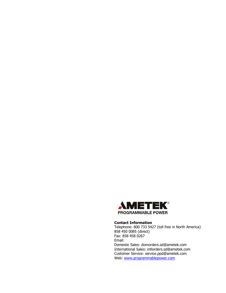 AMETEK 2003RP User Manual | 126 pages