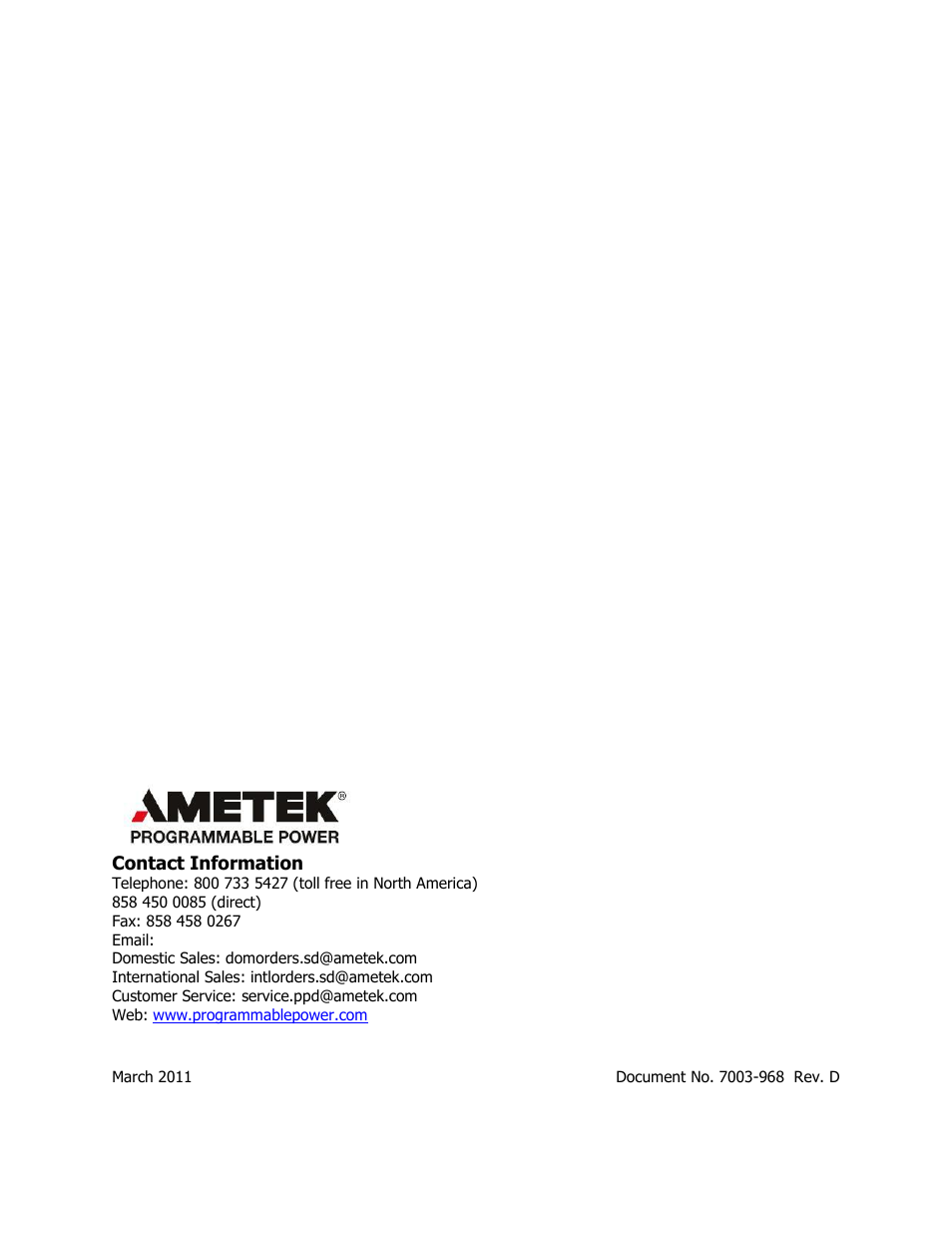 AMETEK MX Series Installation Manual User Manual | 35 pages