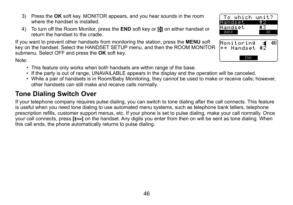 Tone.dialing.switch.over | Uniden TRU9460 User Manual | Page 47 / 68