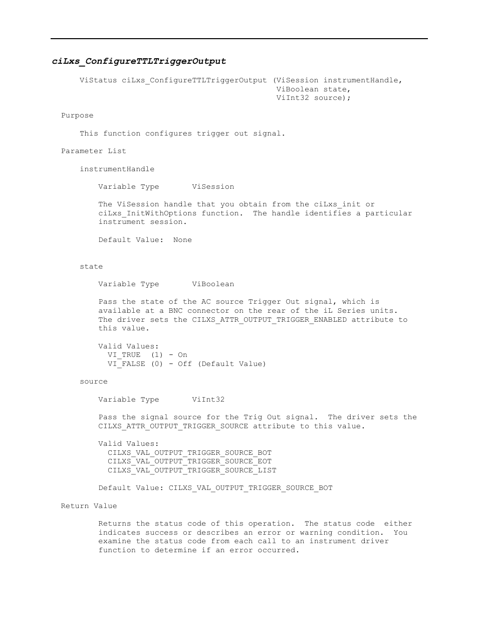 Cilxs_configurettltriggeroutput | AMETEK Ls Series Driver Manual User Manual | Page 130 / 275